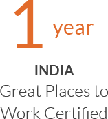 1 year India Great Places to Work certified