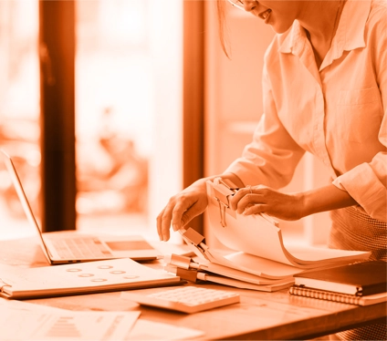 person working at a desk