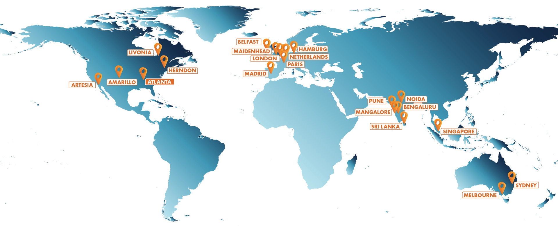 Riskonnect Office Locations Map